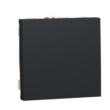 Вимикач 1-кл. кнопковий сх.1 10А 2 модулі Unica New антрацит NU320654 Schneider Electric 232239 фото