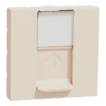 Розетка комп'терна RJ45 одинарна кат.5 UTP 2 модулі Unica New бежевий NU341144 Schneider Electric 232269 фото