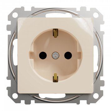 Розетка з/заз з з/шт Sedna Design бежевий SDD112022 Schneider Electric 231429 фото