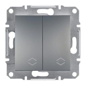 Вимикач /перемикач 2кл Asfora сталь EPH0600162 Schneider Electric 231149 фото
