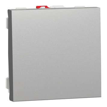 Вимикач 1-кл. сх.1, 10А 2 модулі Unica New алюміній NU320130 Schneider Electric 232218 фото