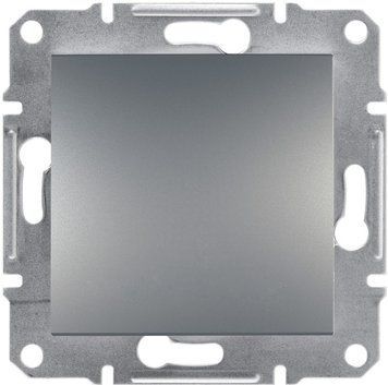 Вимикач 1-й Asfora сталь EPH0100162 Schneider Electric 231052 фото