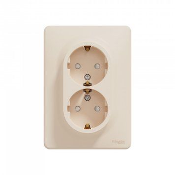 Розетка 2-а з/заз з/шт Sedna Design бежевий SDD312221 Schneider Electric 231423 фото