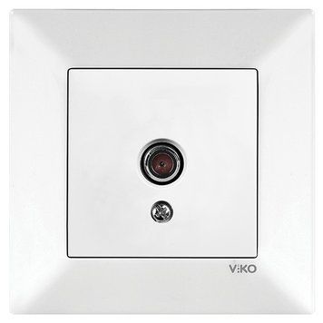Розетка TV прохідна 12 DB Meridian Біла VIKO 221465 фото