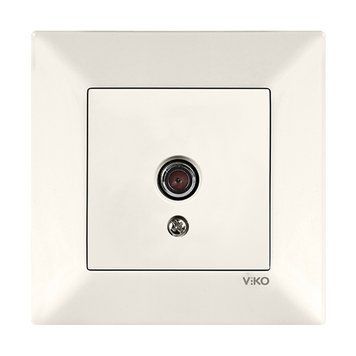 Розетка TV прохідна 12 DB Meridian Крем VIKO 221489 фото