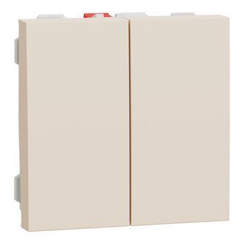 Вимикач 2-кл. сх.5 10А 2 модулі Unica New бежевий NU321144 Schneider Electric 232249 фото