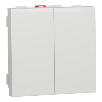 Вимикач 2-кл. сх.5 10А 2 модулі Unica New білий NU321118 Schneider Electric 232248 фото