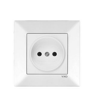 Розетка 1 скр. VIKO Meridian білий 221405 фото