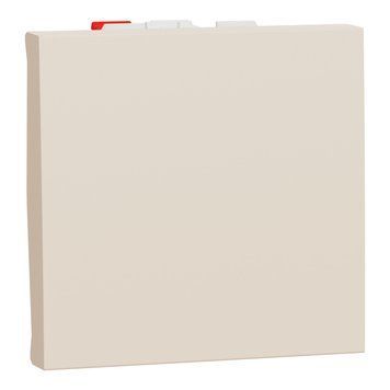 Вимикач 1-кл. кнопковий сх.1 10А 2 модулі Unica New бежевий NU320644 Schneider Electric 232238 фото