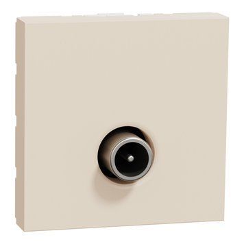 Розетка TV одинарна 2 модулі Unica New бежевий NU346244 Schneider Electric 232340 фото