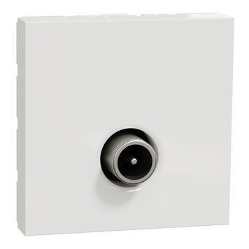 Розетка TV одинарна 2 модулі Unica New білий NU346218 Schneider Electric 232338 фото