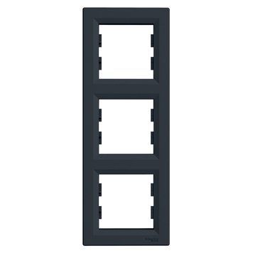 Рамка 3-місна вертикальна Asfora антрацит EPH5810371 Schneider Electric 231049 фото