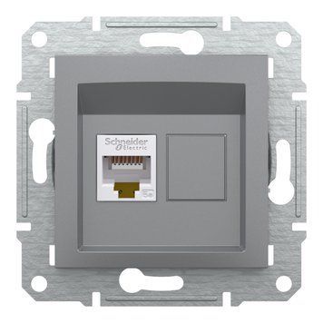Розетка комп. RJ45 кат. 5e 125 МГц неекранована Asfora сталь EPH4300162 Schneider Electric 231060 фото