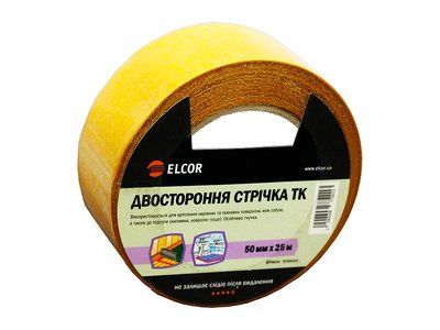 Двухсторонняя лента ELCOR TEFB5025 50мм*25м на тканевой основе 40206772 фото