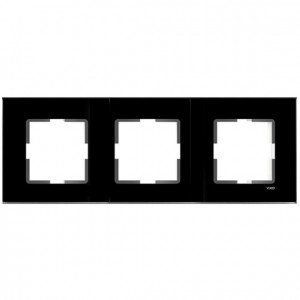 Рамка 3-на Novella Trenda Чорна VIKO 222107 фото