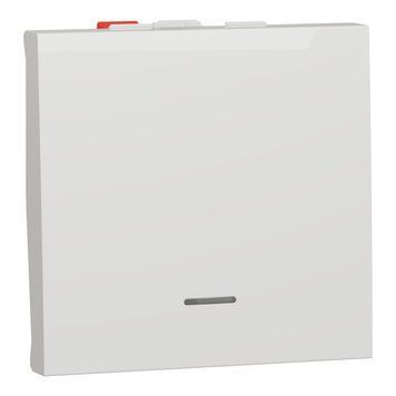 Перемикач 1-кл. з нейтр 10А 2 модулі Unica New білий NU320318S Schneider Electric 232222 фото