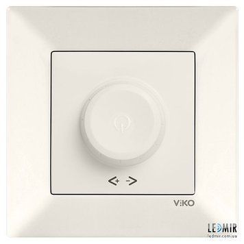 Світлорегулятор 6-100W для LED ламп Meridian Крем VIKO 221493 фото