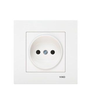 Розетка 1 скр. VIKO Karre білий 221105 фото