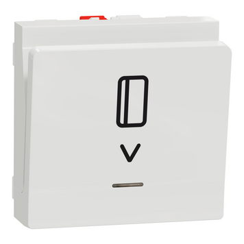 Вимикач картковий з підсв.10А 2 модулі Unica New білий NU328318 Schneider Electric 232259 фото