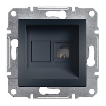 Розетка комп. RJ45 кат. 5e 125 МГц неекранована Asfora антрацит EPH4300171 Schneider Electric 231042 фото