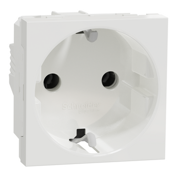 Розетка з з/з без шторок 16А гвин кл Unica New білий NU303618 Schneider Electric 232174 фото