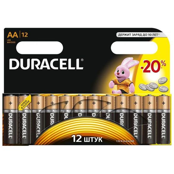 Батарейка AA LR06 1x12 шт. DURACELL Basic 910138 фото