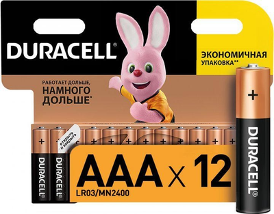 Батарейка AAA LR03 1x12 шт. DURACELL Basic 910137 фото