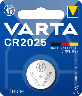 Батарейка CR 2025 LITHIUM 1шт. VARTA 910141 фото