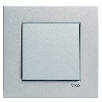 Вимикач 1кл. Novella Срібло VIKO 222078 фото