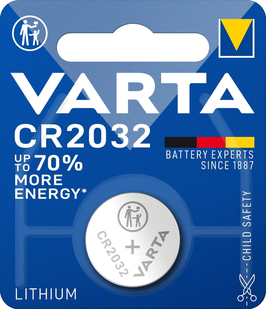 Батарейка CR 2032 LITHIUM 1шт. VARTA 910142 фото