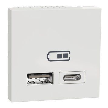 Подвійна USB розетка A+C Unica New білий NU301818 Schneider Electric 232165 фото