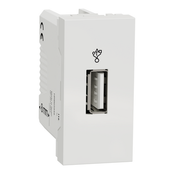 USB-коннектор 1 модуль Unica New білий NU342918 Schneider Electric 232300 фото