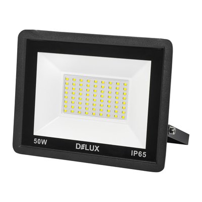 Прожектор LED 50Вт 6500K IP65 чорний DELUX 613254 фото