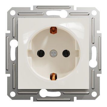 Розетка з з/к Asfora крем без рамки EPH2970123 Schneider Electric 231331 фото
