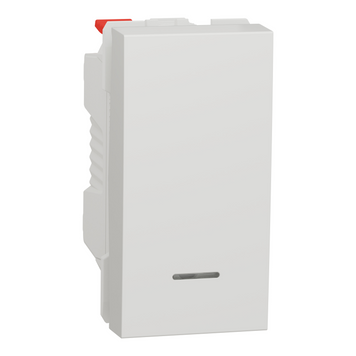Вимикач 1-кл кнопковий з підсв. сх.1а 10А 1 модуль Unica New білий NU310618N Schneider Electric 232210 фото