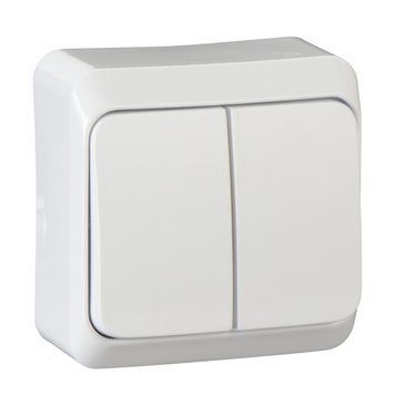 Вимикач 2-й накладний Prima білий WDE001050 Schneider Electric 231257 фото