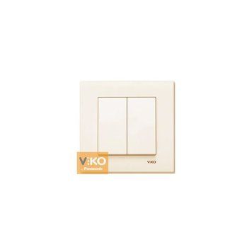 Вимикач 2кл. Karre Крем VIKO 221121 фото