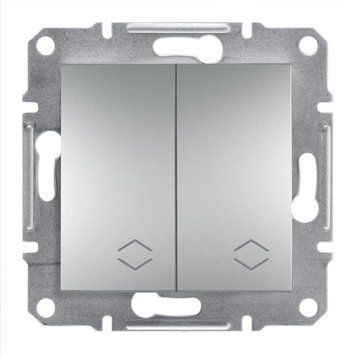 Вимикач /перемикач 2кл Asfora алюміній ЕРН0600161 Schneider Electric 231087 фото