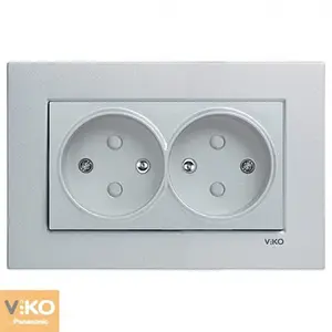 Розетка 2 з з/к штепсельна Novella Бронза VIKO 222073 фото