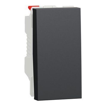 Вимикач 1-кл. кнопковий сх.1 10А 1 модуль Unica New антрацит NU310654 Schneider Electric 232213 фото
