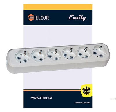 Колодка з/з 6 входів Max.16А/250V 2500W ELCOR 410016 фото