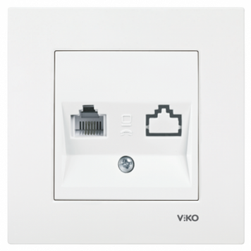 Розетка TF Karre Біла VIKO 221159 фото