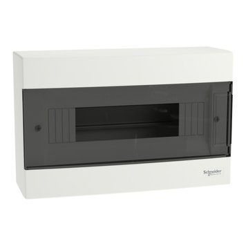 Щит пластиковий Easy9 EU, накладний, 1 ряд 12 модулів, димчасті двері EZ9EUC112 Schneider Electric 302132 фото