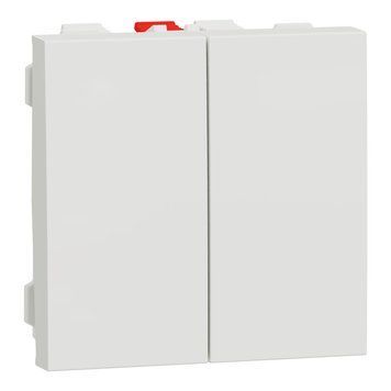 Перемикач 2-кл. 2 x сх.6 10А 2 модулі Unica New білий NU321318 Schneider Electric 232250 фото