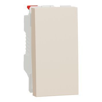 Вимикач 1-кл. кнопковий сх.1 10А 1 модуль Unica New бежевий NU310644 Schneider Electric 232212 фото