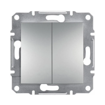 Вимикач 2-й Asfora алюміній EPH0300161 Schneider Electric 231067 фото