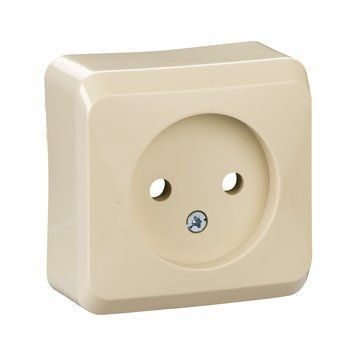 Розетка накладна б/з, б/шт.Prima крем WDE001100 Schneider Electric 231259 фото