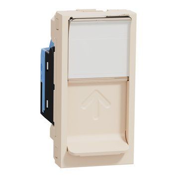 Розетка комп'терна RJ45 одинарна кат.5 UTP 1 модуль Unica New бежевий NU341044 Schneider Electric 232265 фото